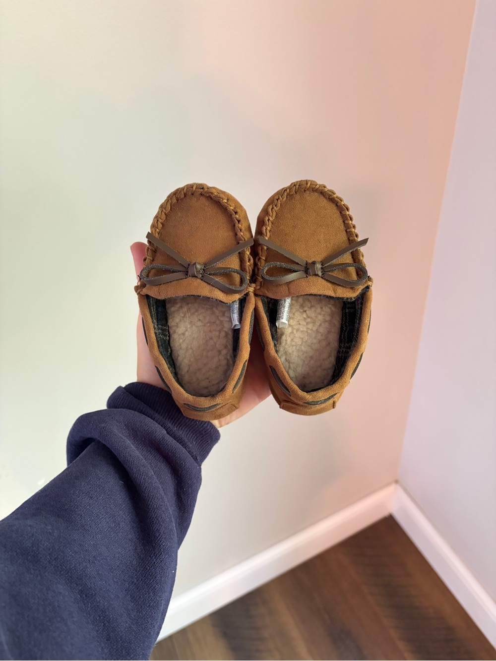 Cat & Jack Brown Kids Moccasin Slippers